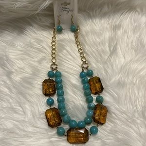 Allegro Baubles & Stones Necklace and Earrings Set
